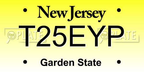 T25EYP New Jersey License Plate