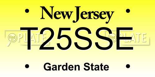 T25SSE New Jersey License Plate