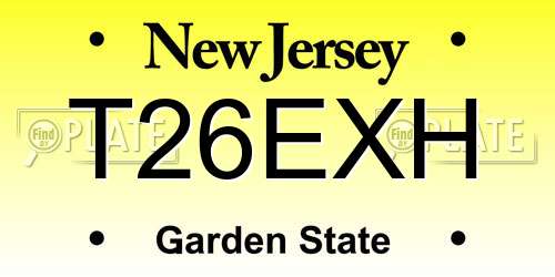 T26EXH New Jersey License Plate