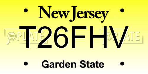 T26FHV New Jersey License Plate