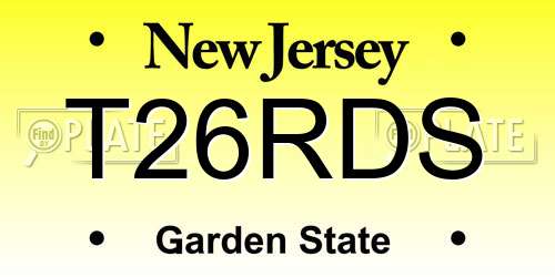 T26RDS New Jersey License Plate