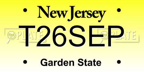 T26SEP New Jersey License Plate