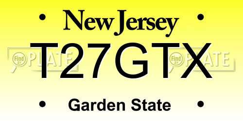 T27GTX New Jersey License Plate