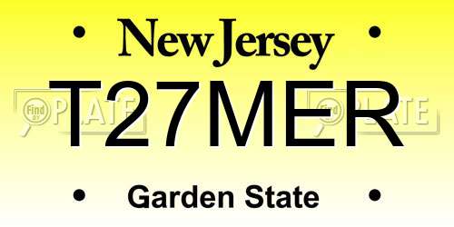 T27MER New Jersey License Plate