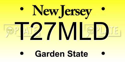 T27MLD New Jersey License Plate