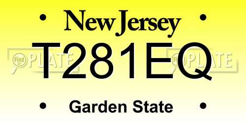 T281EQ New Jersey License Plate