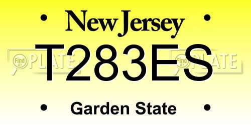 T283ES New Jersey License Plate