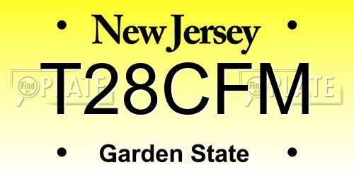 T28CFM New Jersey License Plate