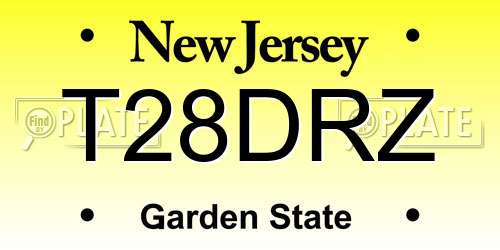 T28DRZ New Jersey License Plate