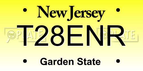 T28ENR New Jersey License Plate
