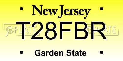 T28FBR New Jersey License Plate