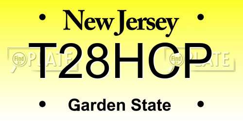 T28HCP New Jersey License Plate