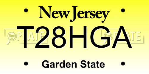 T28HGA New Jersey License Plate