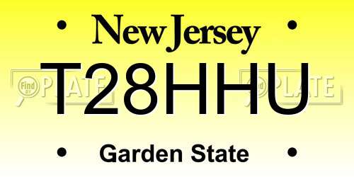 T28HHU New Jersey License Plate