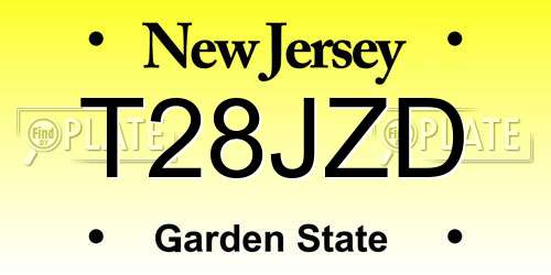 T28JZD New Jersey License Plate