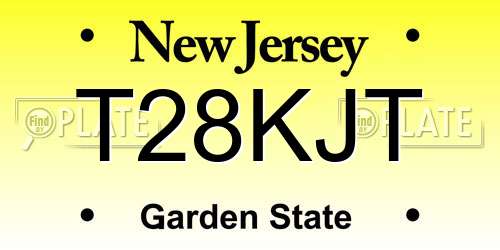 T28KJT New Jersey License Plate