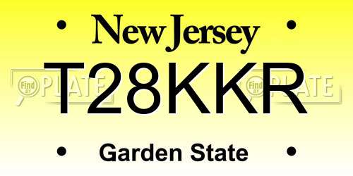 T28KKR New Jersey License Plate