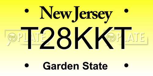 T28KKT New Jersey License Plate