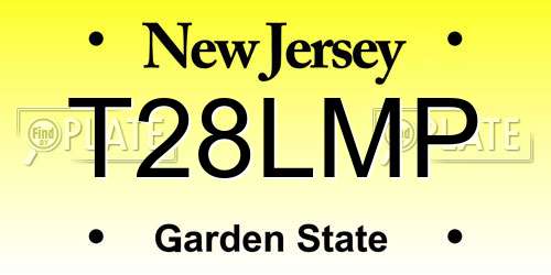 T28LMP New Jersey License Plate
