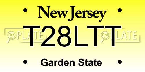 T28LTT New Jersey License Plate