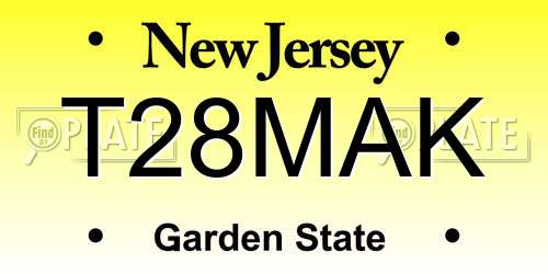 T28MAK New Jersey License Plate