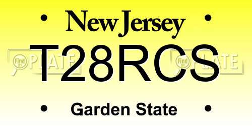 T28RCS New Jersey License Plate