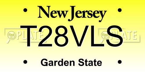 T28VLS New Jersey License Plate