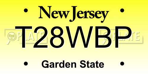 T28WBP New Jersey License Plate