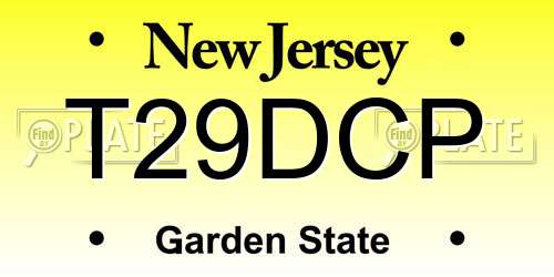 T29DCP New Jersey License Plate