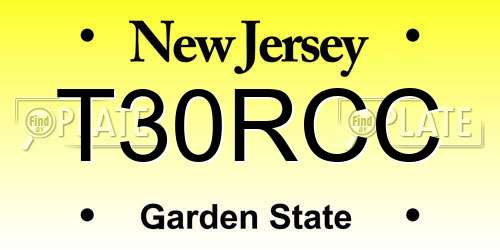 T30RCC New Jersey License Plate