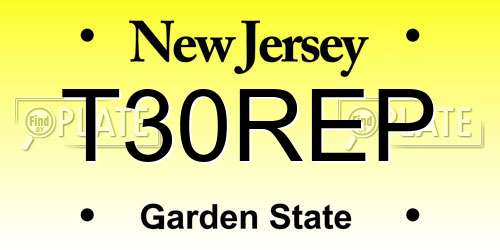T30REP New Jersey License Plate