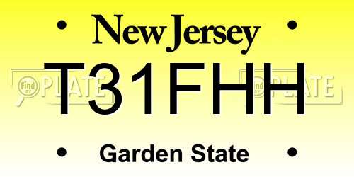 T31FHH New Jersey License Plate