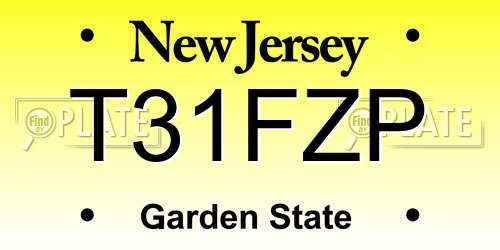 T31FZP New Jersey License Plate