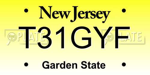 T31GYF New Jersey License Plate
