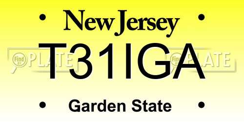 T31IGA New Jersey License Plate