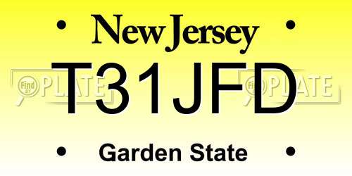 T31JFD New Jersey License Plate