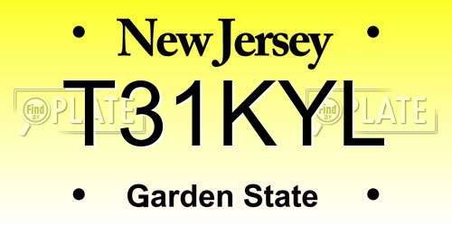 T31KYL New Jersey License Plate