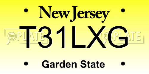 T31LXG New Jersey License Plate