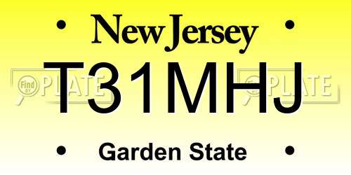 T31MHJ New Jersey License Plate
