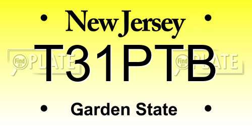T31PTB New Jersey License Plate