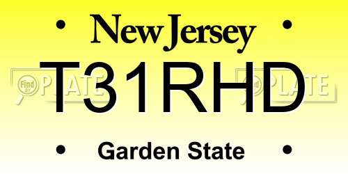 T31RHD New Jersey License Plate