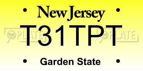 T31TPT New Jersey License Plate