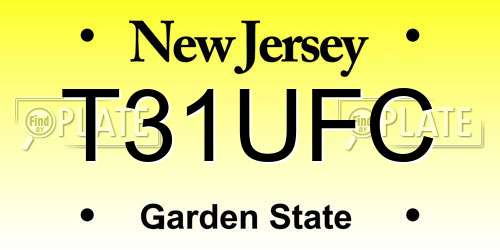 T31UFC New Jersey License Plate