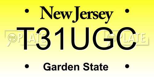 T31UGC New Jersey License Plate