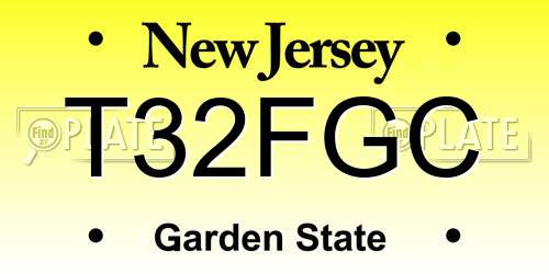 T32FGC New Jersey License Plate