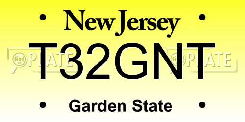 T32GNT New Jersey License Plate