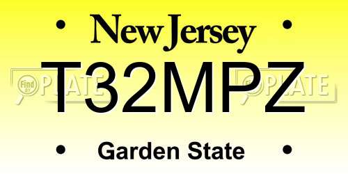T32MPZ New Jersey License Plate