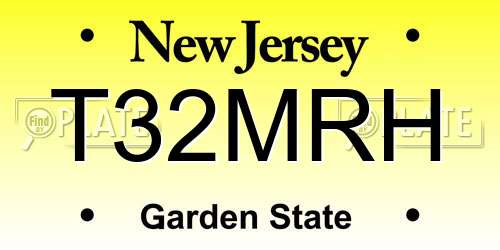 T32MRH New Jersey License Plate
