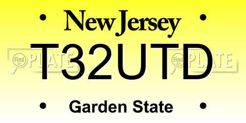 T32UTD New Jersey License Plate