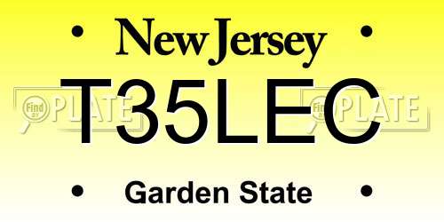 T35LEC New Jersey License Plate